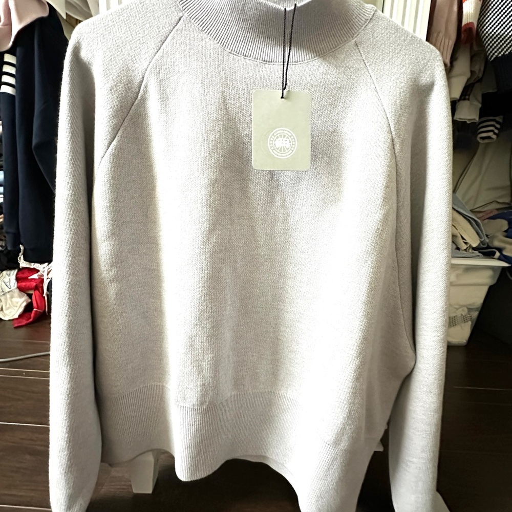 Canada Goose Light Gray Turtleneck Sweater